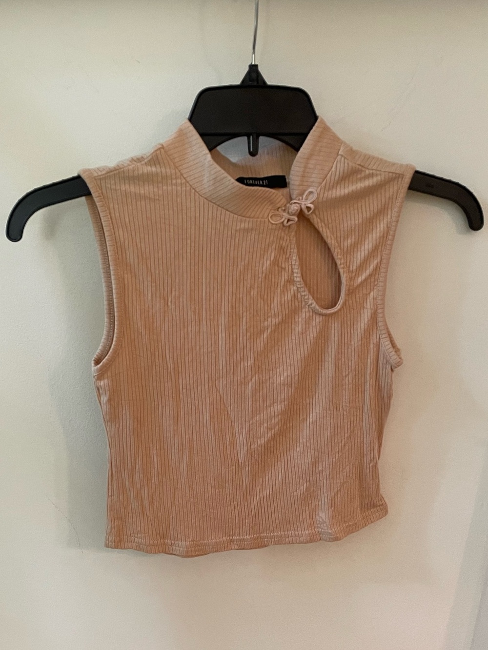 Forever 21 | Peach Cream Cheongsam Crop Tank Top